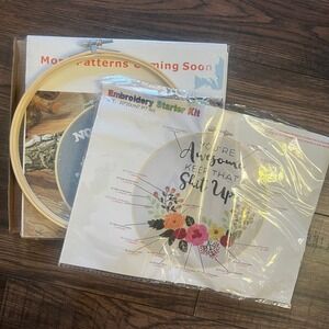 Embroidery Starter Kit Flower Quote - You're Awesome Keep that S up NEW